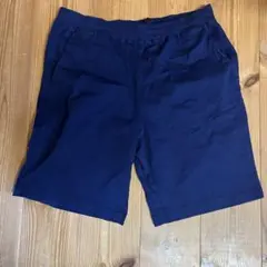 ネイビー ショートパンツ ゴムウエスト