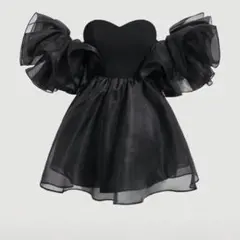 前撮り　ウェディング　黒ミニドレス