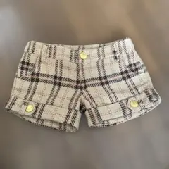 未使用　チェック柄　ツイードショートパンツ