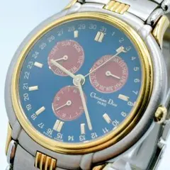 723 クリスチャンディオール　61.141 トリプルカレンダー　腕時計　希少のサムネイル