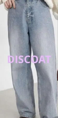 ディスコート　ストレート　ハイウェスト　デニムパンツ　Mのサムネイル