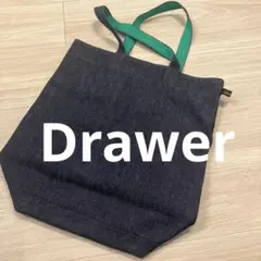 Drawer ドゥロワー デニムトートバッグ インディゴ　ロゴのサムネイル