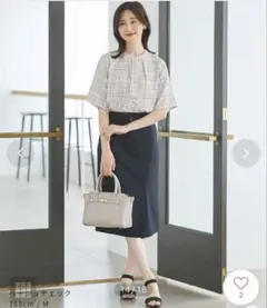 ハニーズ　5分袖ボウタイブラウス