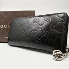極美品✨グッチ 長財布 ドリアン インターロッキング シマ レザー 本革