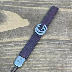 GUCCI ダークブラウンレザー ストラップ