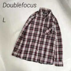 Doublefocus レギュラーカラーチェックシャツ　長袖　コットン