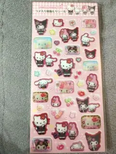ラメ入り樹脂もりシール　サンリオキャラクターズ　平成コギャル