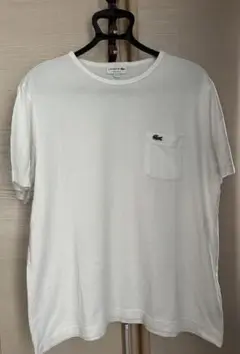 LACOSTE ホワイト ポケットTシャツ Mサイズ