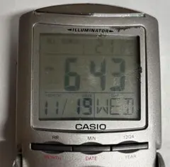 CASIO カシオ 目覚まし時計 電波時計 PQ-50シルバー