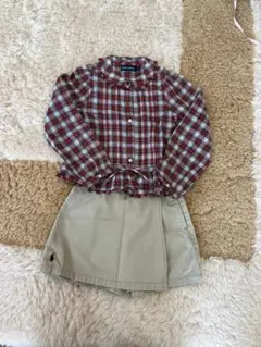 Ralph Lauren チェック柄シャツとスカートセット 100