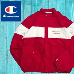 USA製 90s チャンピオン トラックジャケット XL 青タグ 企業ロゴ