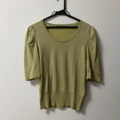 Kastane ラメ入り パフスリーブ 半袖 ニット トップスのサムネイル