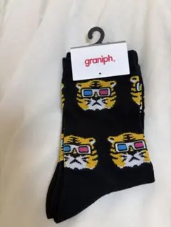 graniph オーサムタイガー3Dグラスミドルソックス