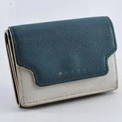 ✨美品✨マルニ MARNI 長財布 バイカラー サフィアーノレザー グレー 