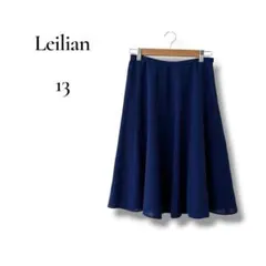 Leilian レディース　ひざ丈フレアスカート　ブルー　シンプル　13サイズのサムネイル