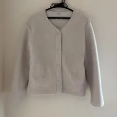 UNIQLO Ｖネックボアジャケット Sサイズ ライトベージュ