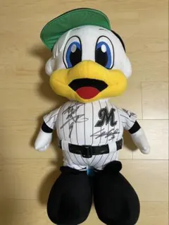 千葉ロッテマリーンズ　ヒーローマー君人形　サブロー　福浦和也　直筆サイン　実使用