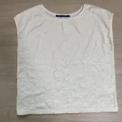 THE EMPORIUM 花柄レース 半袖Tシャツ ホワイト Mのサムネイル