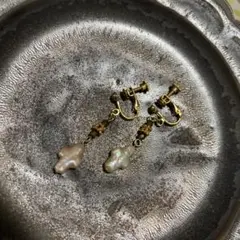 淡水パールイヤリング