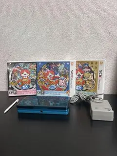 Nintendo 3DS 本体 青 + 妖怪ウォッチ本家元祖真打3本セット