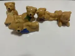 クマの陶器製箸置きセット