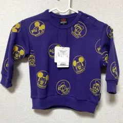 新品未使用　ミッキー　ドナルド ディズニー　トレーナー 90cm スペース　紫
