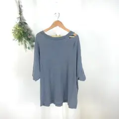 T0993 ジーナシス　ダメージ　Tシャツ　オーバーサイズ　フリーサイズ　セール