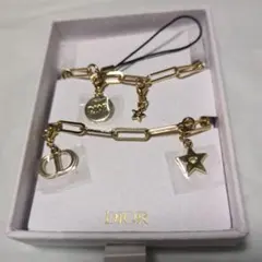 【新品未使用】Dior ノベルティ ストラップ ゴールド 星チャーム付き