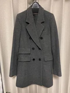 【最終】BLACK BY MOUSSY グレー ダブルブレストコート