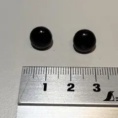 ①テディベア用10mm アンティークシューボタン　ブラック2個 厚めのタイプ