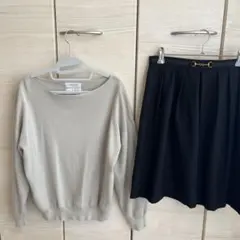 OPAQUE.CLIP グレー スカートセットアップ