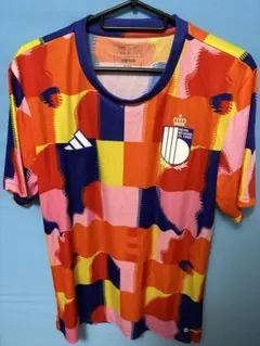 サッカーベルギー代表 2022シーズン　プレマッチ半袖シャツ　サイズXL