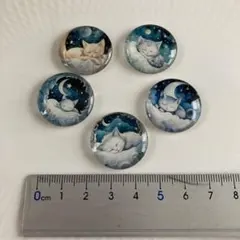 【即決】ネコ　カボション　mix　ハンドメイド　パーツ　資材　ねこ　アンティーク　背景　風景　貼り付け　まとめ売り　ミックス　 ガラス カボション ねこ 大 BLAZE ハンドメイド 猫