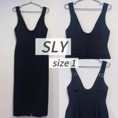 SLY サロペットワンピース ブラック 1サイズ