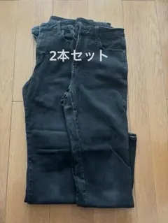 UNIQLO ストレッチスリムアングルジーンズ　ブラック28 丈長め