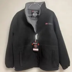 【新品未使用】厚手フリースジャケット裏ボア XL ブラック　秋冬用　極暖