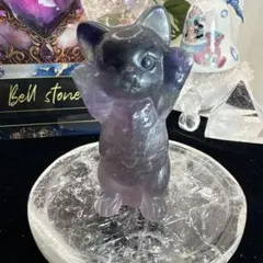 フローライト立ち猫ちゃん♡♡No.2460