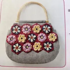 かぎ針モチーフデコレーション　とっておきウールバッグ　キット　フェリシモ