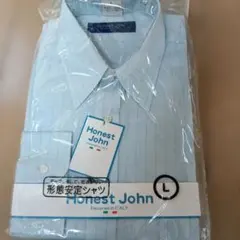 形状安定縞 長袖ワイシャツ