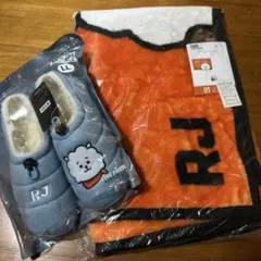 BT21 RJ スリッパ＆ブランケットセット