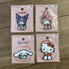 セリア　サンリオ　ミニワッペン　ハンドメイド　キティ　マイメロ　　シナモンロール