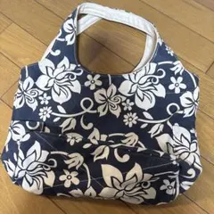 Hula Lani Hawaii トートバッグ 花柄 ネイビーのサムネイル