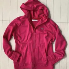 00s LACOSTE y2k 平成ギャル　グランジ　ジップパーカー　ピンクのサムネイル