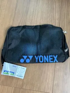 【新品タグ付】YONEX ランドリーポーチL ブラック/ブルーのサムネイル