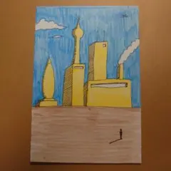 イラスト　手描き　建造物