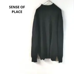 SENSE OF PLACE 　タートルネックニット　黒　カジュアル