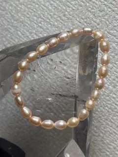 【セール‼️】淡水パール　ブレスレット　5.5ミリオーバー　内径15