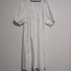 OPAQUE.CLIP ホワイト シャツワンピース 半袖