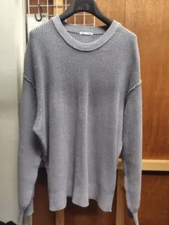 GU 薄いブルー 長袖ニット Lサイズ