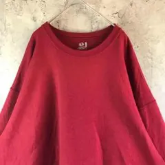 A3048古着　スウェット　レッド　無地